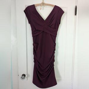 BCBG Maxazria burgundy dress